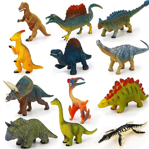 Miniatura 3 de MIKNEKE Mini figuras de dinosaurio con tarjetas flash, figuras de animales realistas, materiales Montessori, educación en casa, preescolar, ciencia,