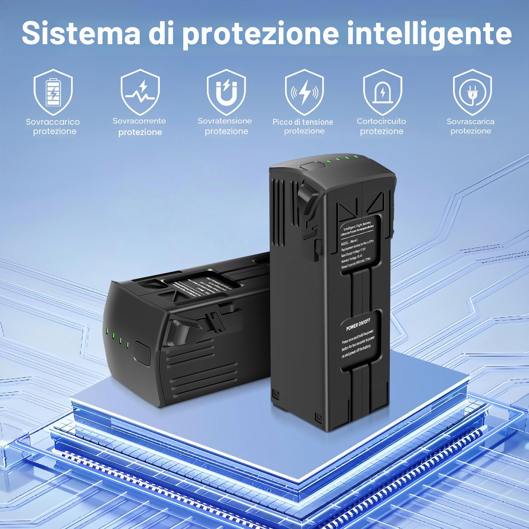 Mavic 3 Serie Batteria di volo intelligente 1 pacco 5000mAh(46 minuti di volo massimo) Compatibile con DJI Mavic 3,Mavic 3 Pro,Mavic 3 Pro Cine,Mavic 3 Classic,Mavic 3 Cine,Mavic 3 Enterprise Series