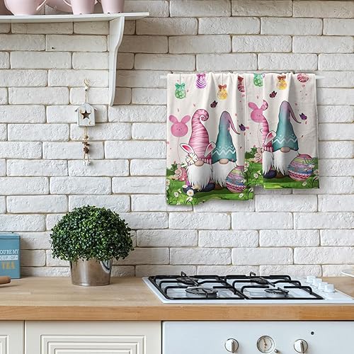 Vista 480 de Giwawa Juego de 2 toallas de mano de hojas marrones, toallas de baño bohemias suaves y delgadas, altamente absorbentes, decorativas, para cocina