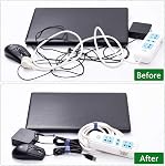 OneLeaf 60 Pcs Reusable Fastening Cable Ties with Hook and Loop, Multi-Purpose Cable Straps Wire Ties Cable Management, Adjustable Cord organizer Ties for Computer/TV/Electronics, 3 Sizes and 5 Colors