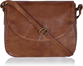 Ozora Genuine Leather Crossbody Purse for Women - Handcrafted Shoulder Bag with Adjustable Strap, Mobile Pocket & YKK Zippers