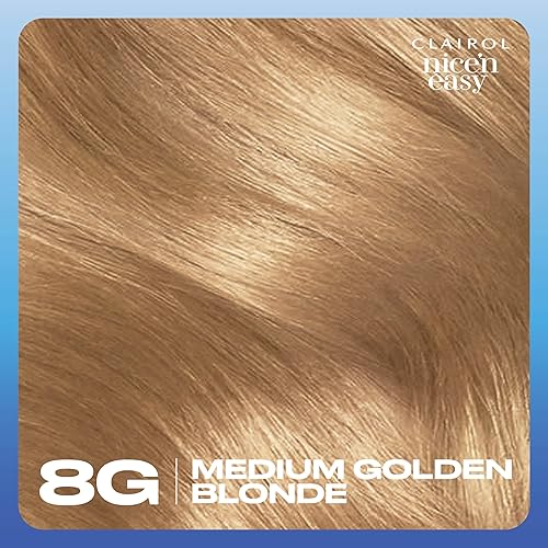 Miniatura 9 de Clairol - Tinte permanente Nice'n Easy para el cabello, color rubio dorado medio 8G (Medium Golden Blonde), paquete de 3 unidades