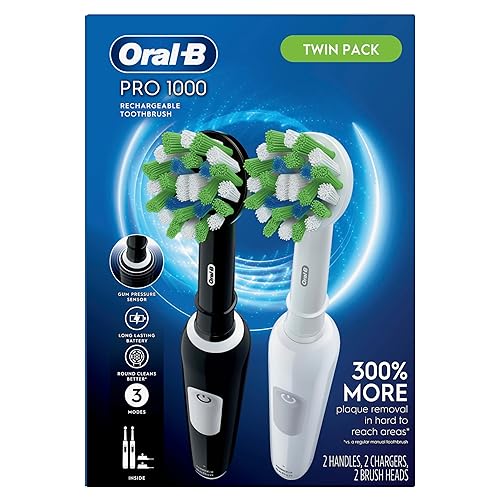 Miniatura 6 de Oral-B Pro 1000 CrossAction Cepillo de dientes eléctrico, blanco y negro, 2