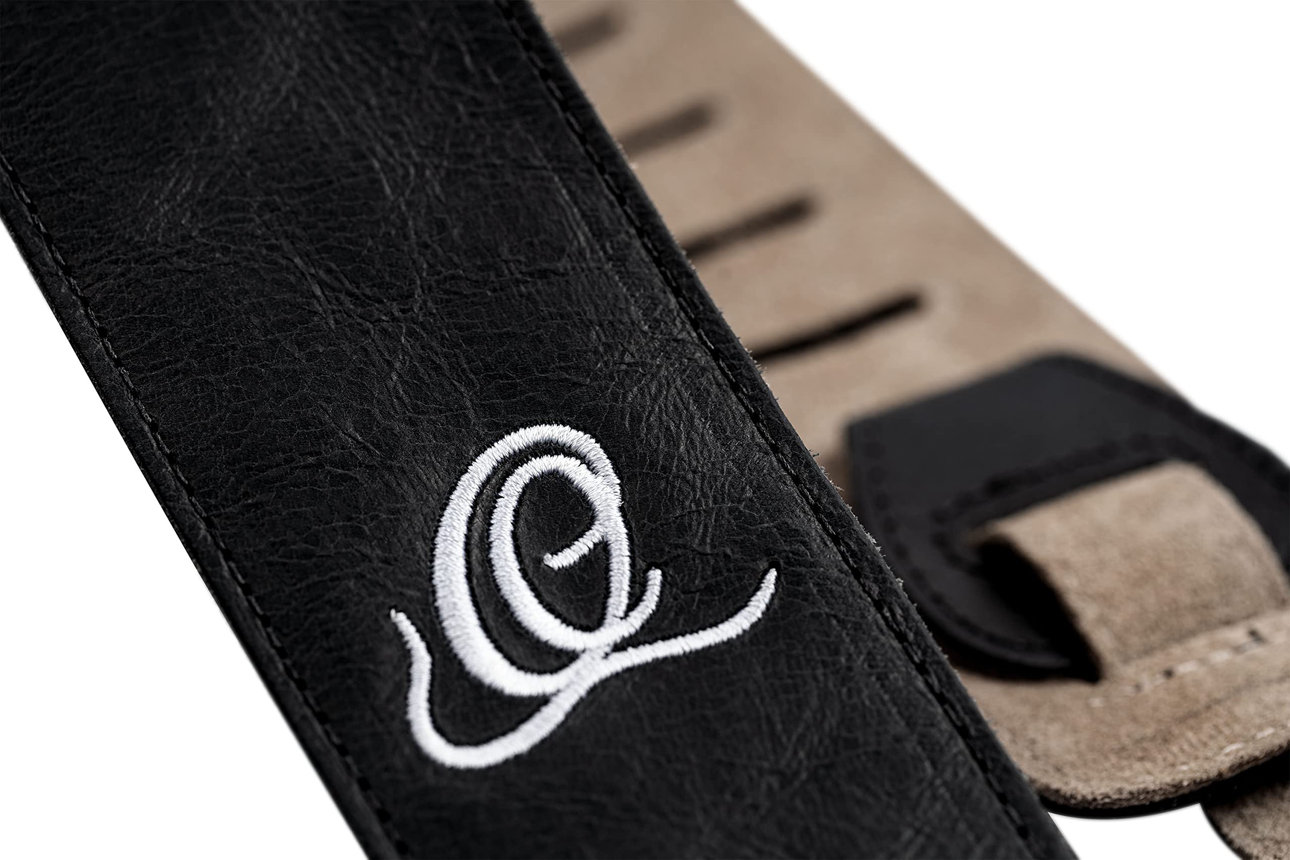 Ortega Guitars Gitarrengurt Länge Verstellbar - Akustik Gitarre / Bass, E-Gitarre, E-Bass - Suede Series - Wildleder, Ash (OSSU-10)
