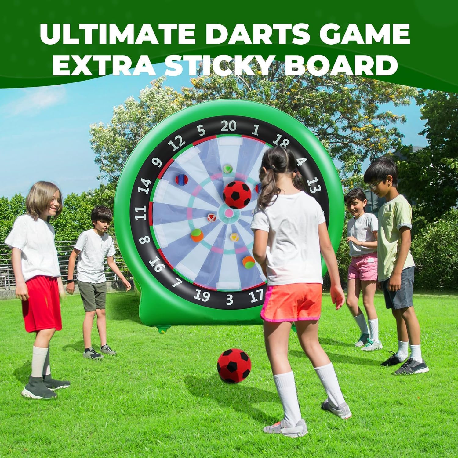 Tablero de Dardos de fútbol Golf Inflable Cargado Gigante Inflable,Juegos y Bombas de Lanzamiento