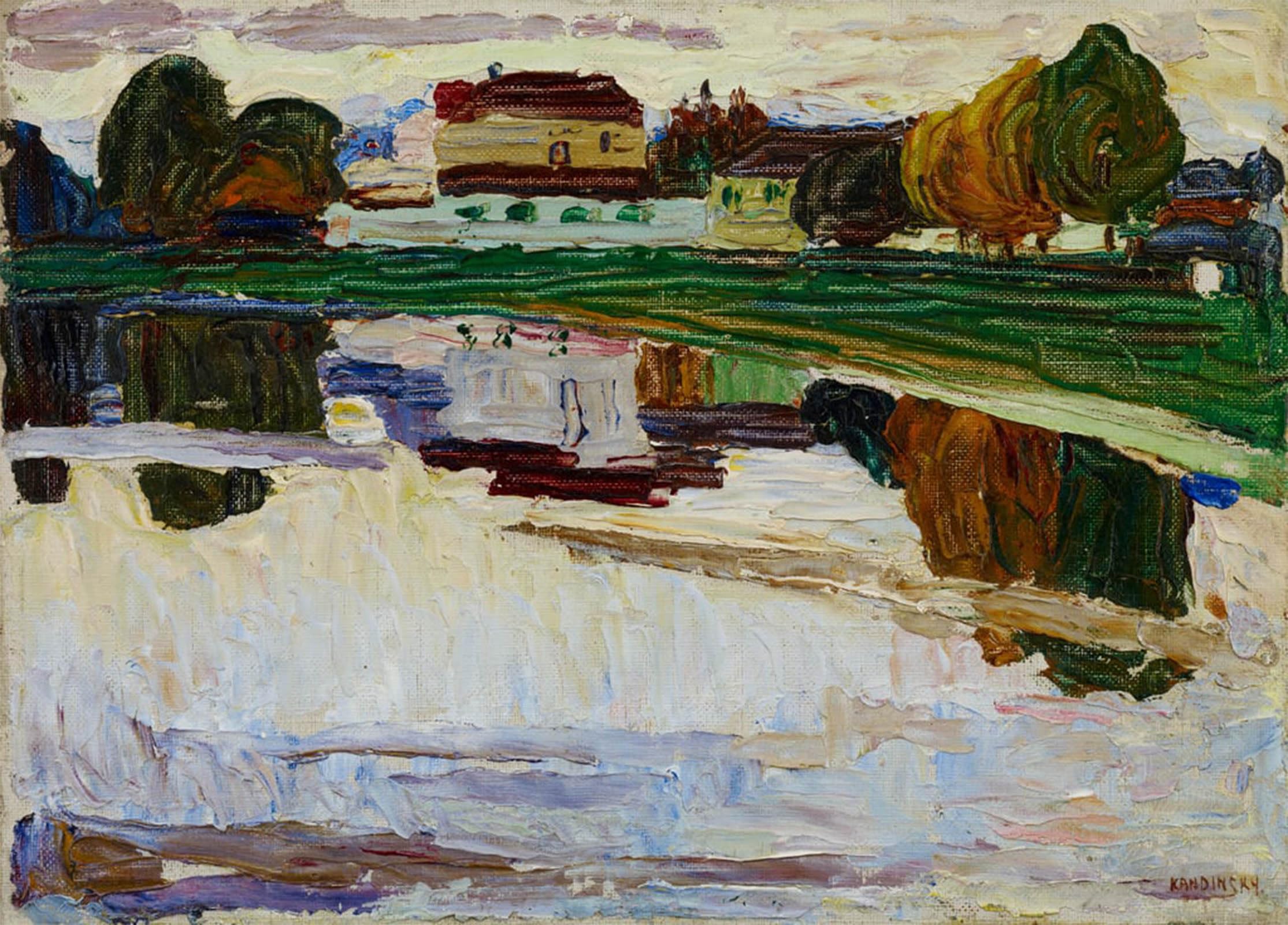 ARTXLXXBN Famous Print Painting Colorful Art Print Nymphenburg by Wassily Kandinsky Canvas Art Decorations for Home Decor 60x90cm