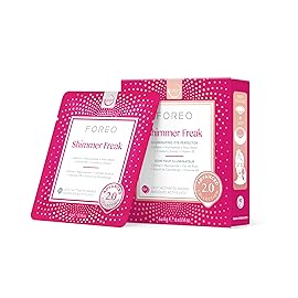 FOREO Shimmer Freak Advanced Collection 2.0 UFO-Activated Facial - Eye Contour Illuminating - Beauty & Personal Care - Rose Water - Niacinamide - All Skin Types - Wrinkles - Puffiness - 6 pcs in Pack