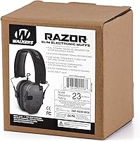 Vista 106 de Walker's Razor Slim Ultra Bajo Perfil Diseño Compacto Rango Ajustable Disparo Caza Protección Auditiva Orejeras Electrónicas