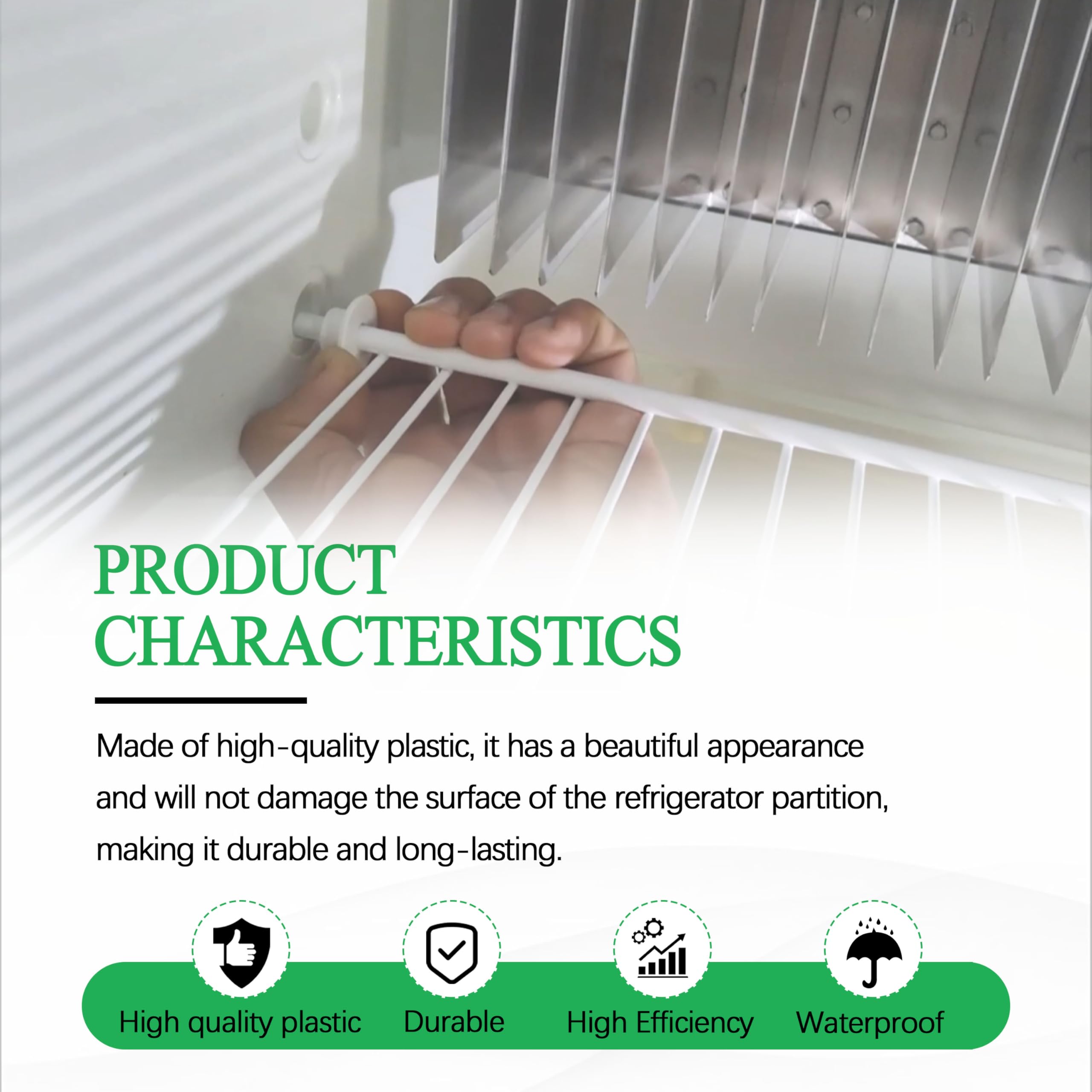 White Shelf Clips - Refrigeration Replacement -3 White Shelf Clips - Refrigeration Replacement -3