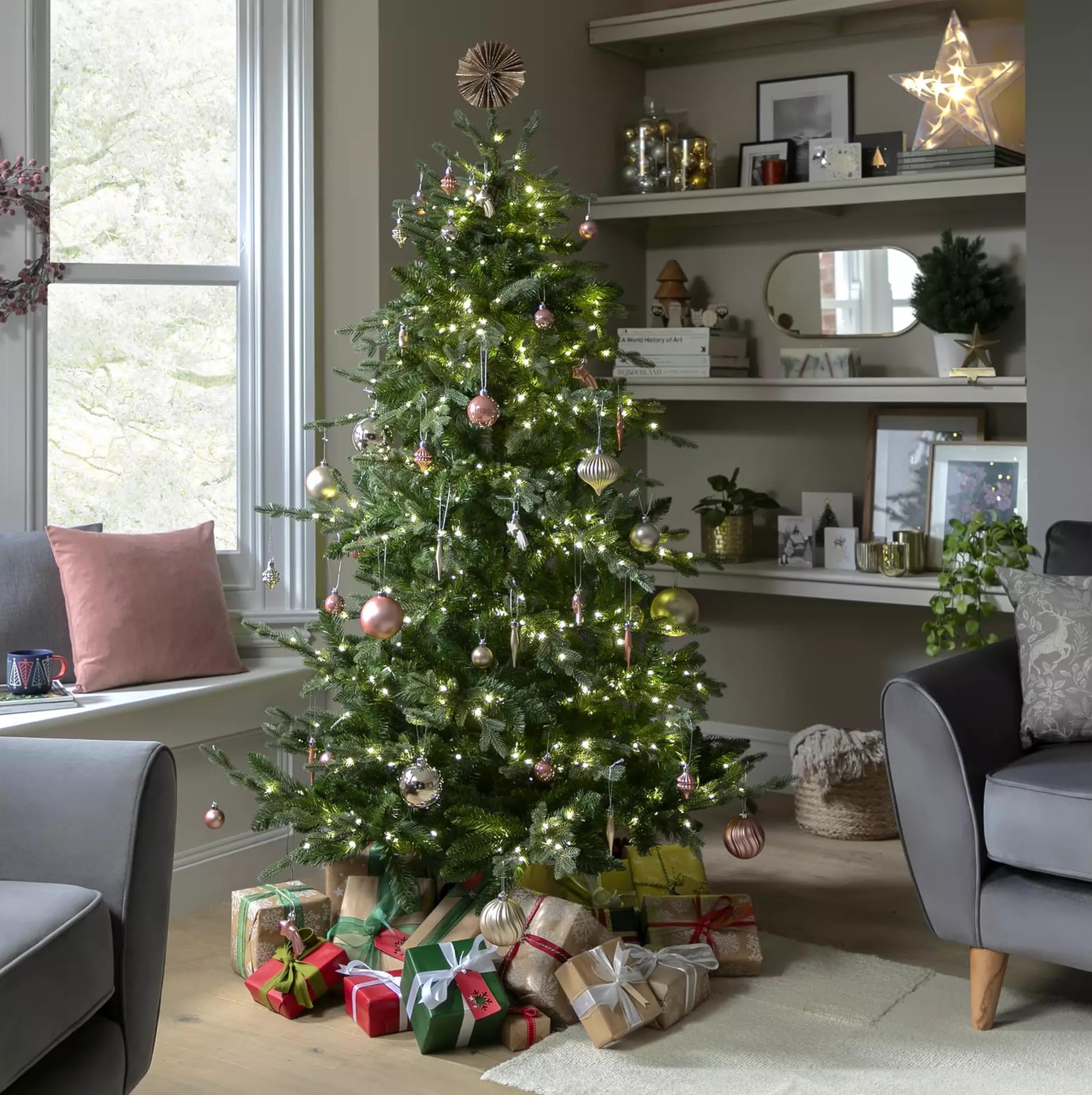 Green Habitat 6Ft Dewdrop Mixed Tip Christmas Tree