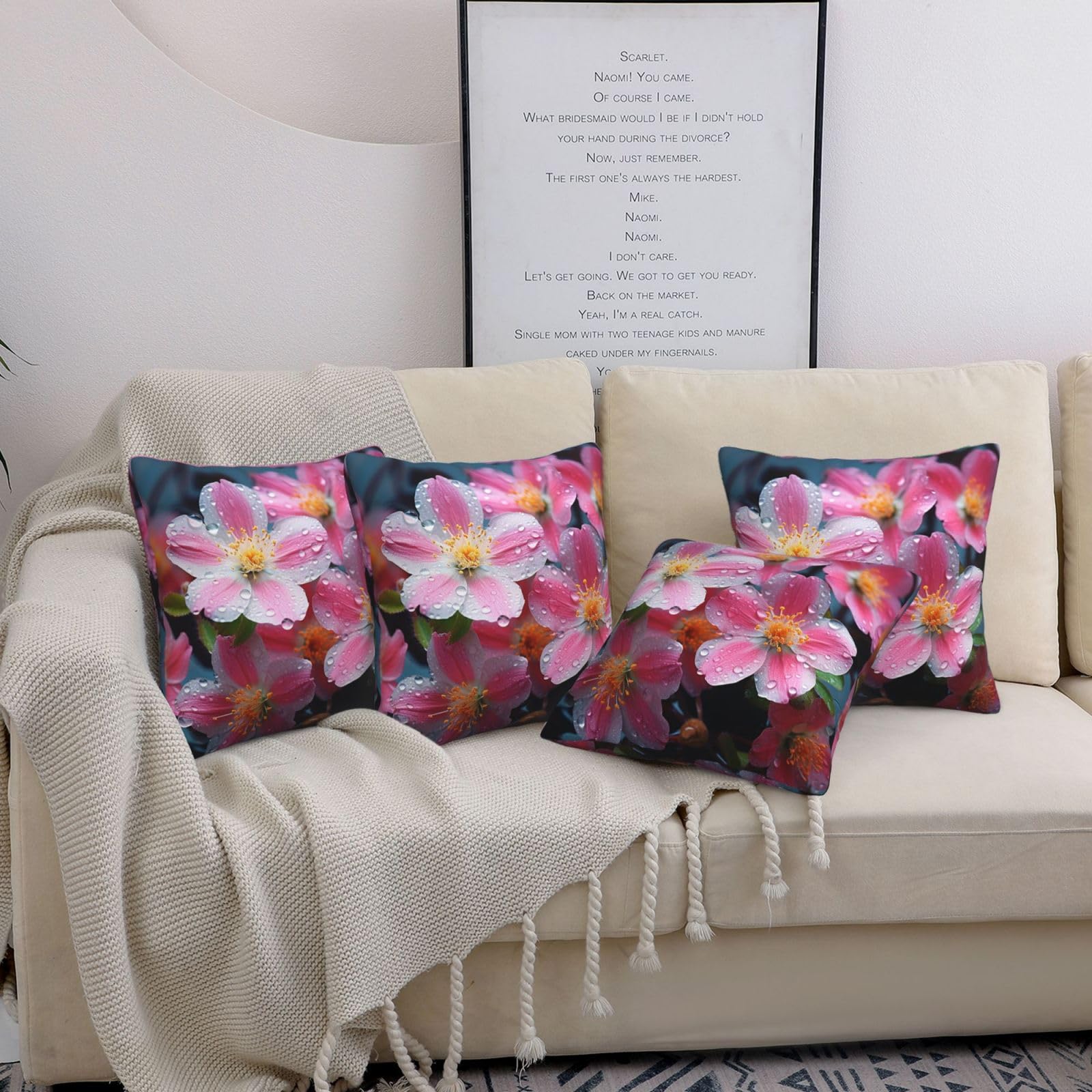Housses de coussin de salon douces et mignonnes pour canapé et chambre