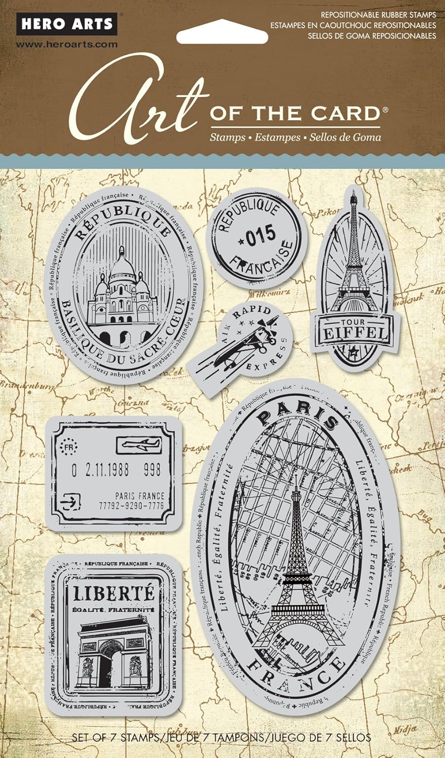 Hero Art Art of the Card Paris, France Cling Stamp Set