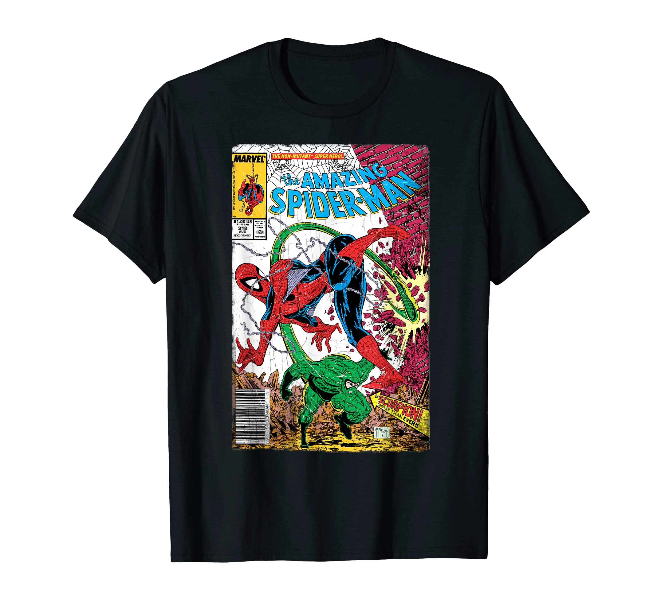 MarvelSpider-Man Classic Retro Comic Scorpion Cover T-Shirt