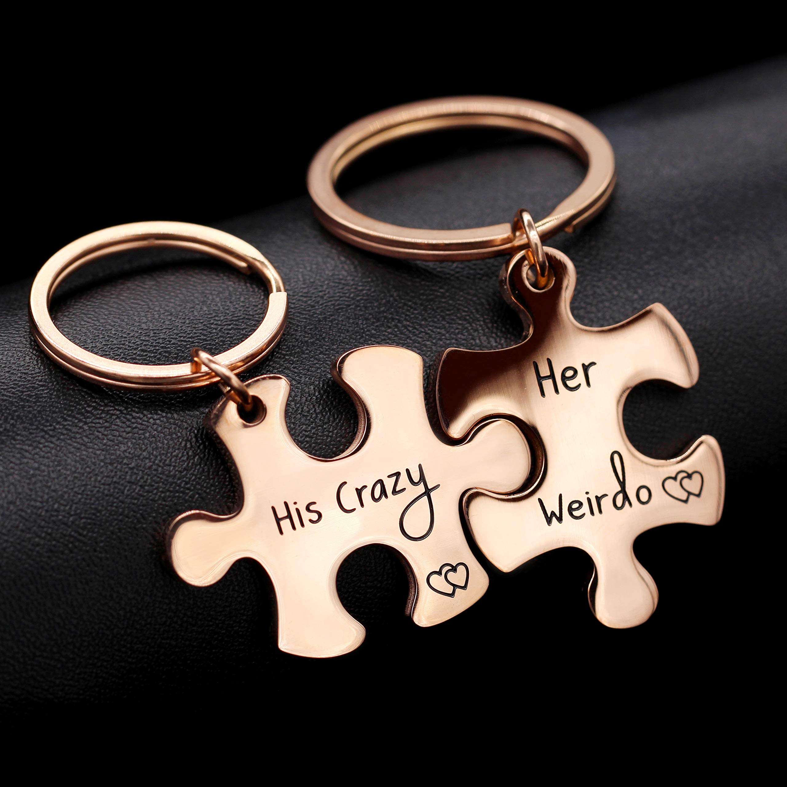 Uloveido Men Women Couple Promise Keychain Set for Friend