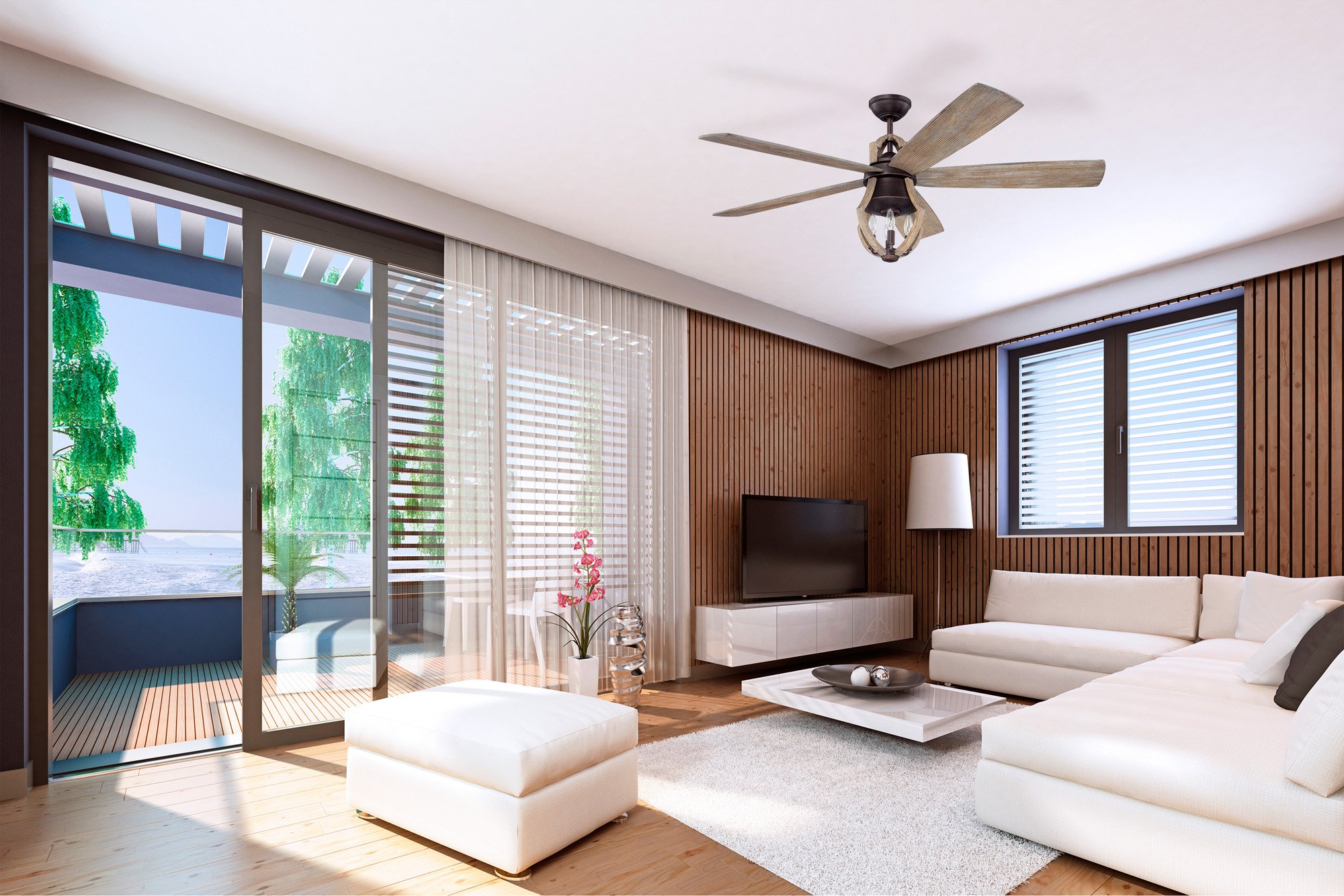 Craftmade Rustic Ceiling Fan with Light 