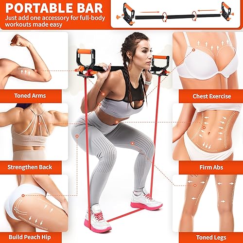 Miniatura 4 de Northdeer - Juego de bandas de resistencia y accesorios con asas de potencia patentadas, ajusta los niveles de resistencia al instante cambiando la