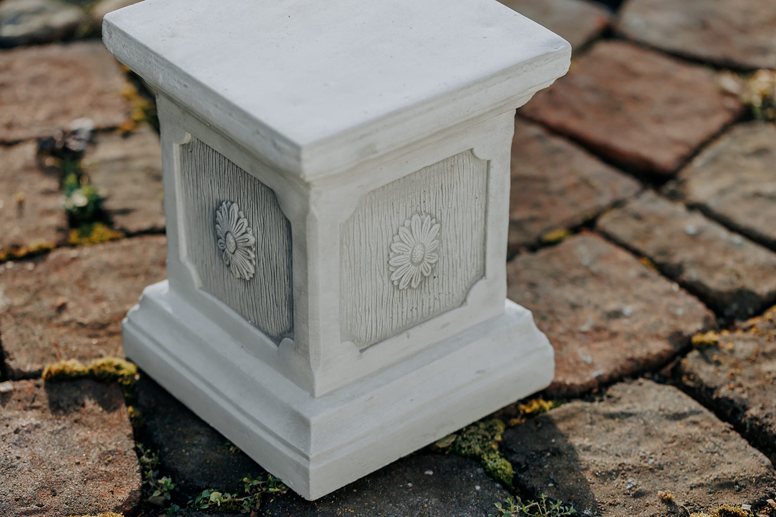 gartendekoparadies.de Joli motif de socle : fleur en pierre reconstituée, résistant au gel