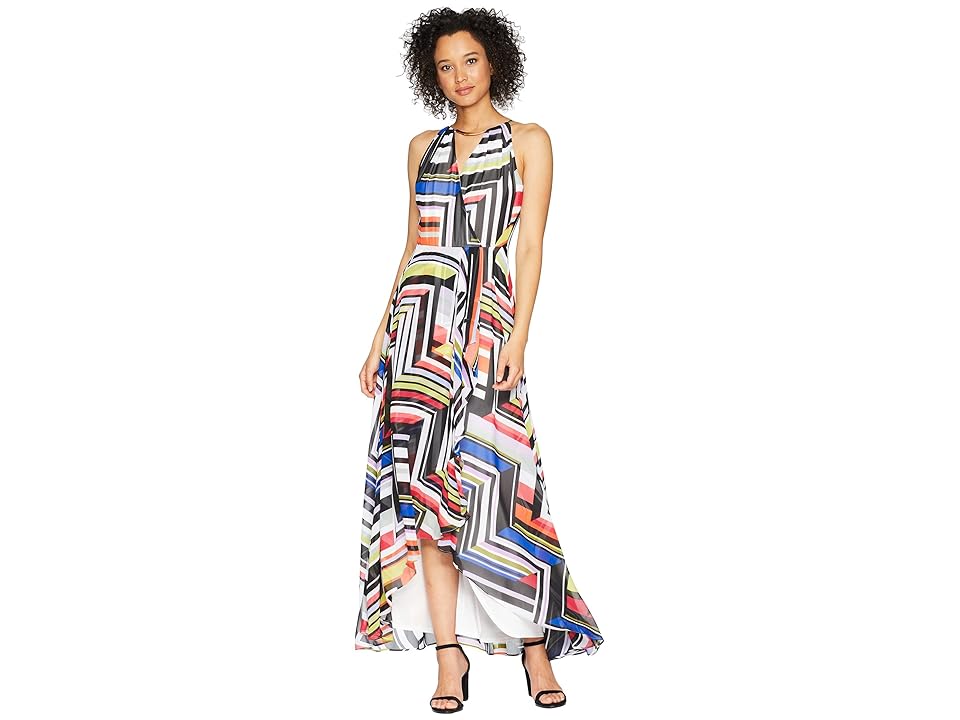 

Sangria Multicolor Color Print Maxi Dress (Multi) Women's Dress