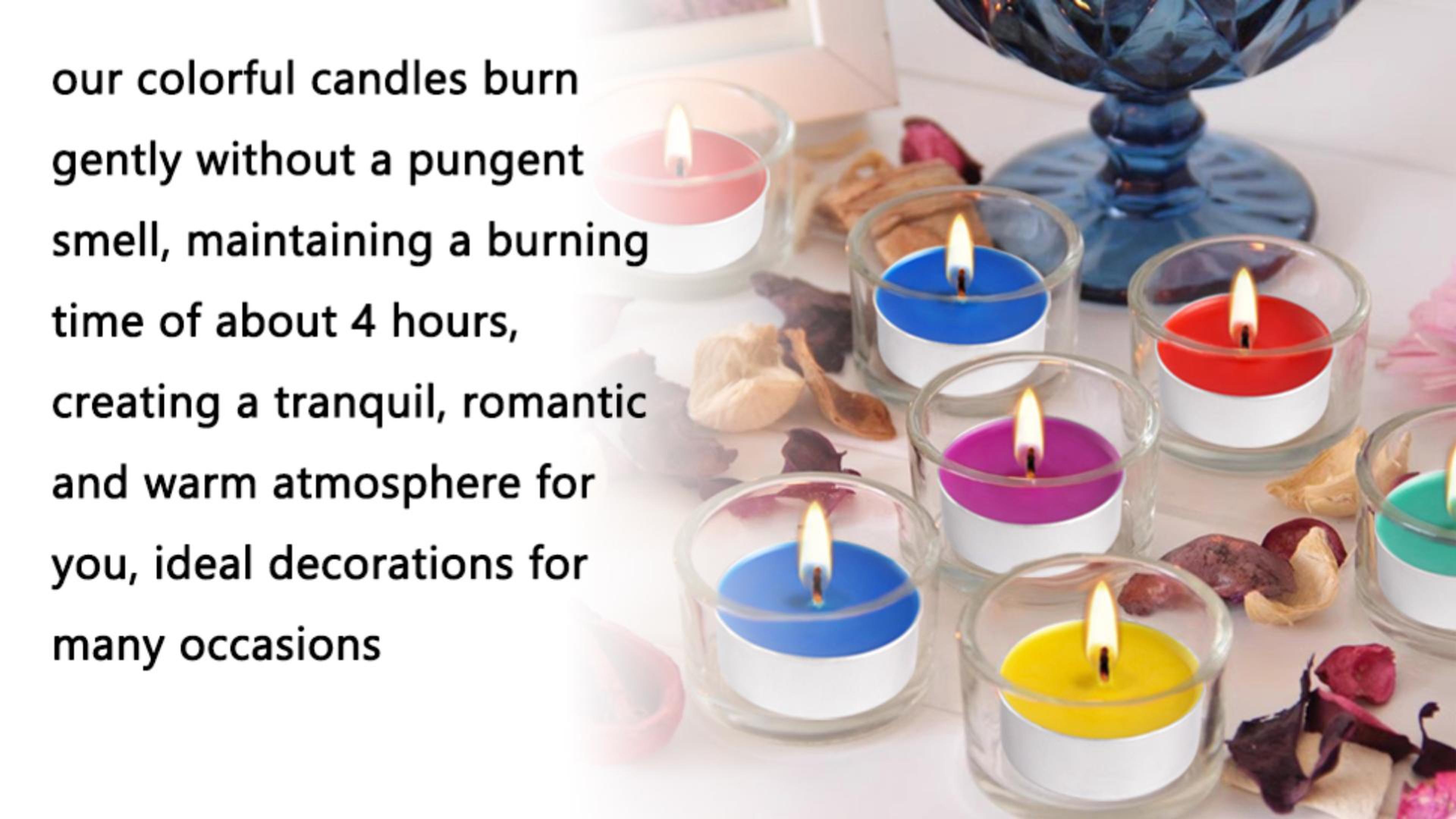 Image of 3.5-Hour 100Pack Yellow Tealight Candles, Outdoor and Indoor Summer Scented Candle,Natural Soy Wax Candle for Home Patio Garden Yard Balcony,BBQ Birthday Emergency