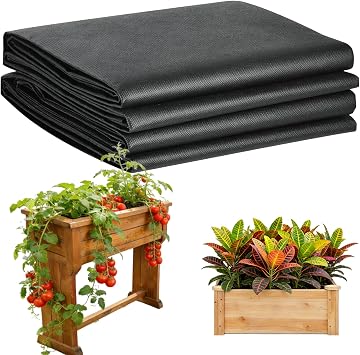 Heavy Duty Landscape Fabric Liner for Outdoor Large Veg Trough Raised Bed Planters, Herb Planter Liner,Cut-to-Fit Plant Grow Bag Liner for Vegetable Trugs & Herb Planters 160x290cm