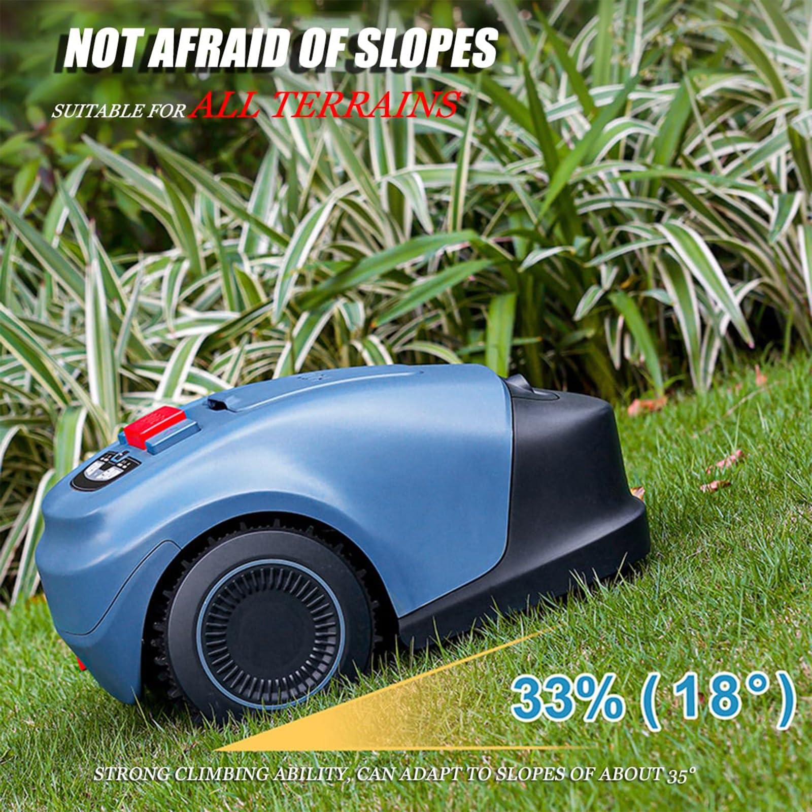 Robot tondeuse, tondeuse robot avec planification du parcours de tonte, protection antivol, robot tondeuse intelligent a — vue 2
