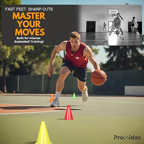 Miniatura 3 de Conos de fútbol de 7 pulgadas (12 piezas) para entrenar a niños con bolsa de malla, pequeños conos de tráfico para entrenamiento deportivo, conos