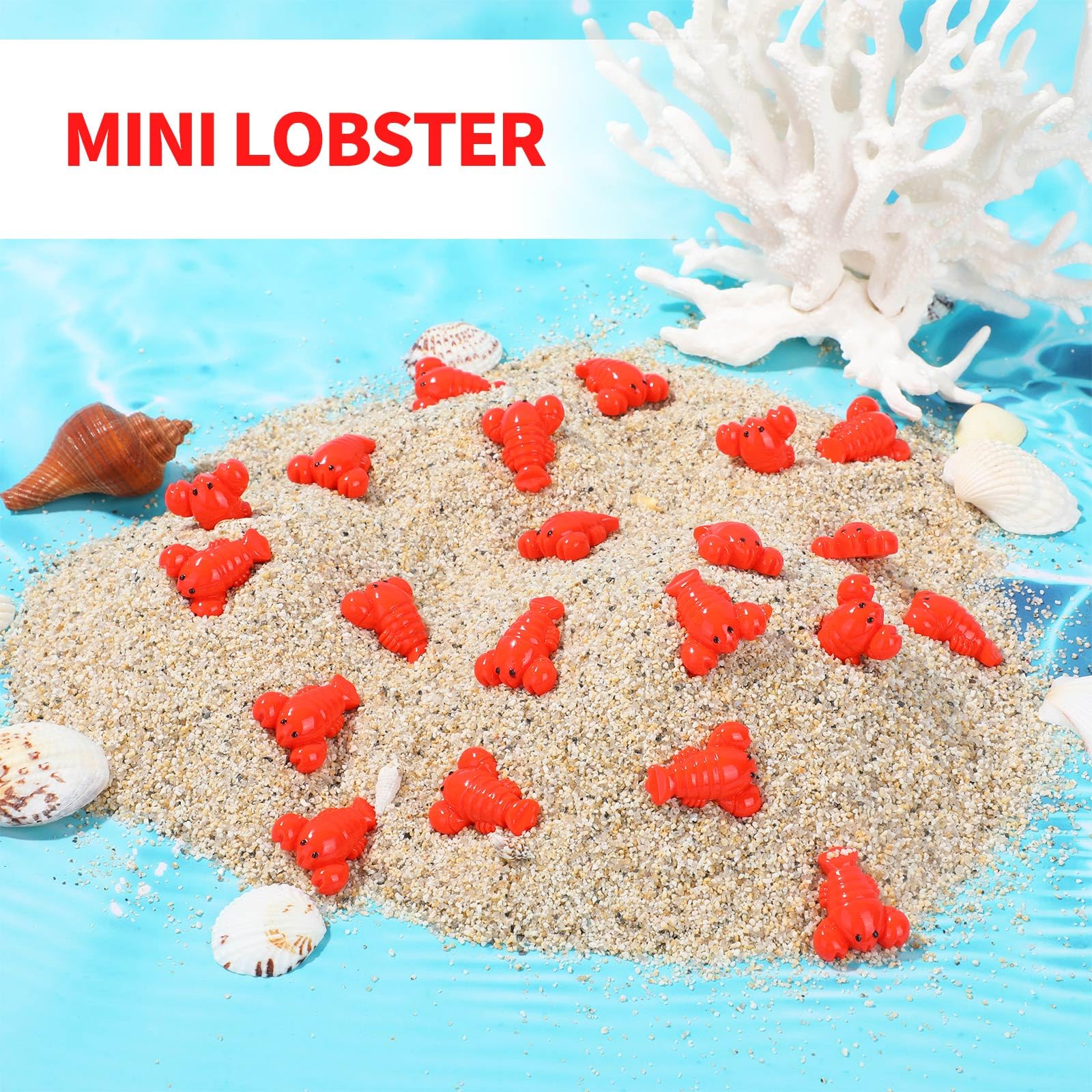 100 Pcs Mini Resin Lobster - Image 3