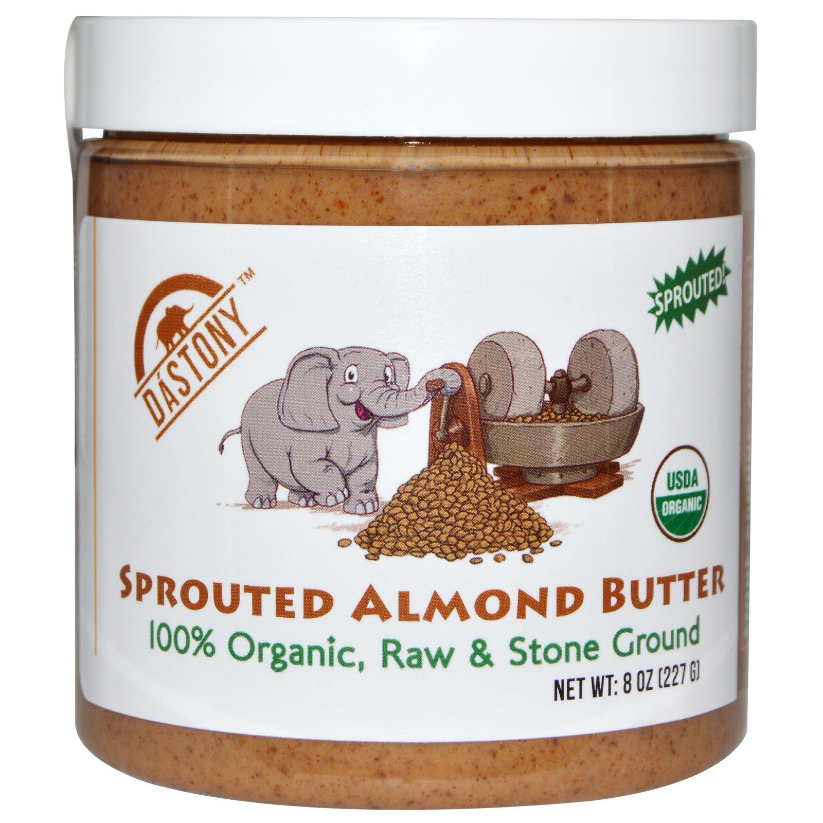 Dastony - Organic Sprouted Almond Butter 8 Oz.