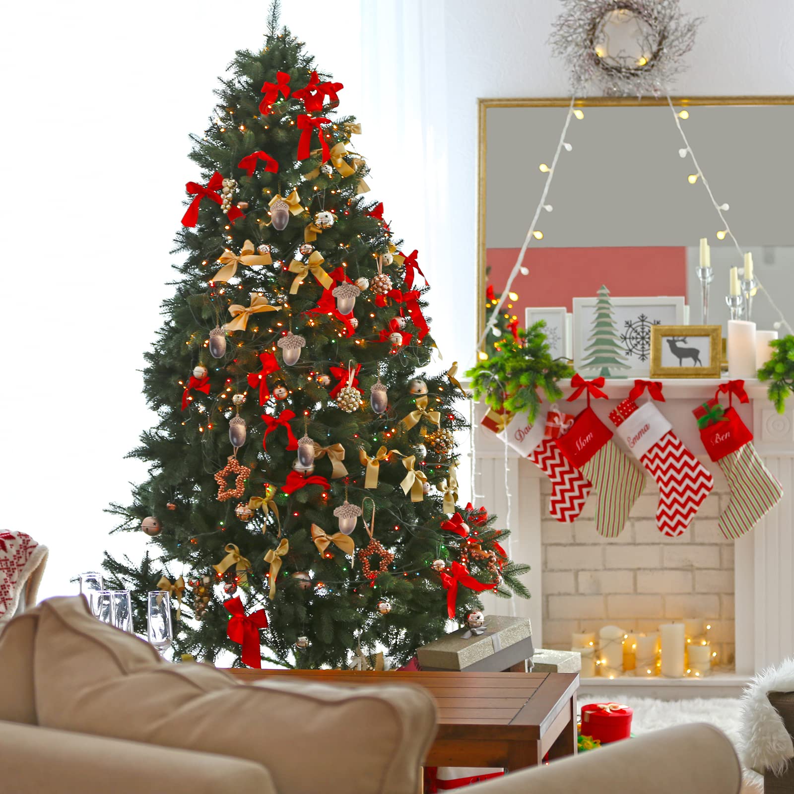 Sewroro Acorns 60pcs Artificial Acorns Bulk Small Artificial Acorn Decor Fake Nutty Craft Acorns for DIY Crafting, Wedding, House Decor Fall Vase Filler