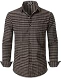 Men's Transitional Weather Slim Fit Long Sleeve Button Down Shirt Business Casual Dress Shirts with Pocket