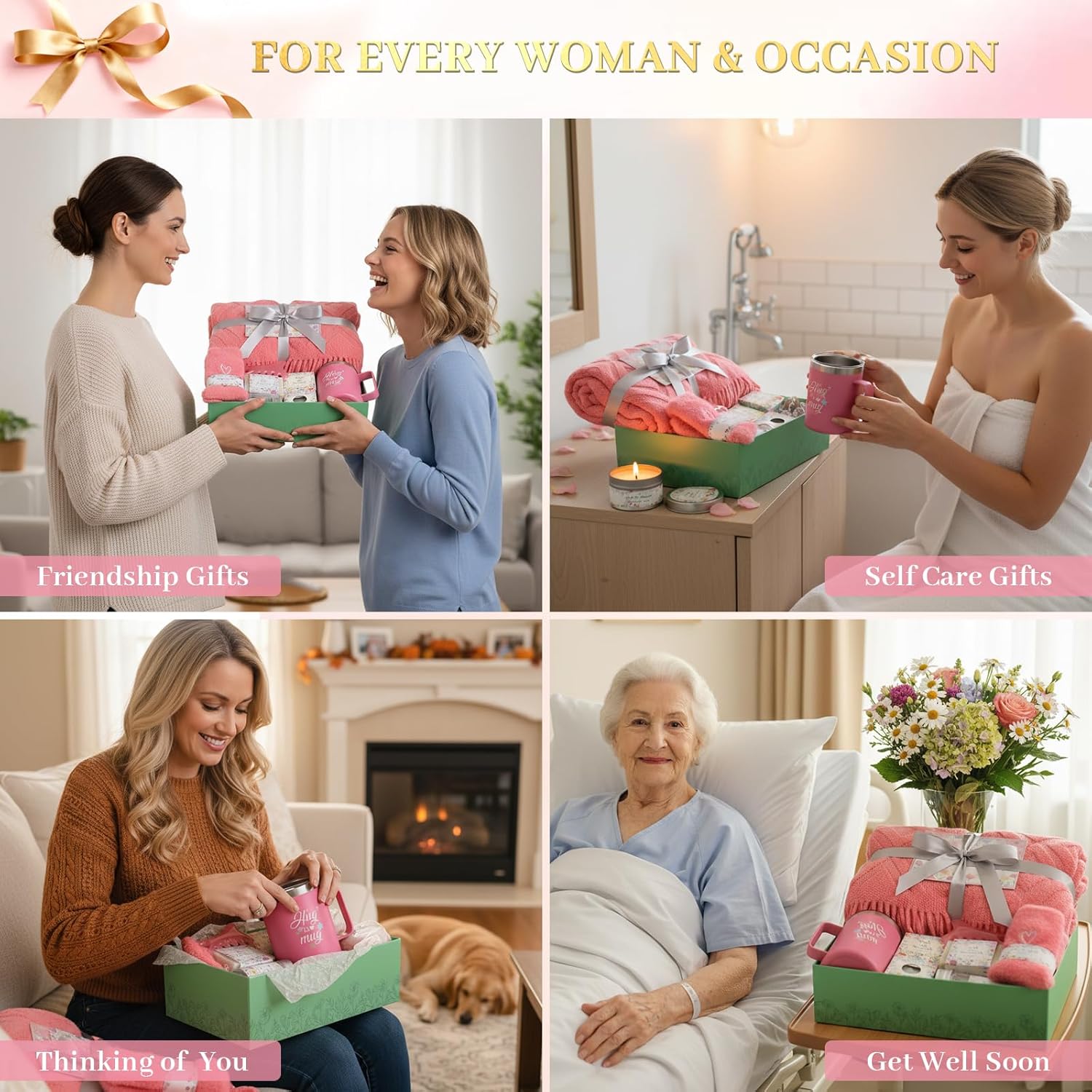 Valentines Day Gifts for Her Daughter,Girlfriend and Wife,Gift Baskets for Women,Happy Birthday Gifts for Mom,Friend,Sister and Grandma,Self Care Relaxing Spa Gift Basket - Image 9