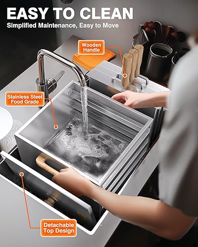 Miniatura 5 de PYY Máquina vaporera de rollo de fideos de arroz, 3 capas, 4 bandejas, máquina de diversión cantonesa Cheung, mango antiquemaduras para uso