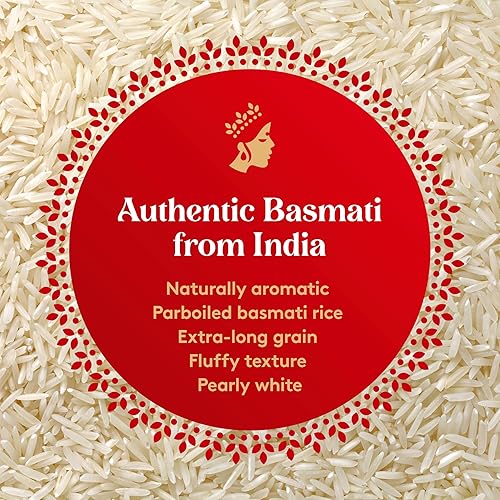 Miniatura 12 de Royal Chef's Secret Sella Basmati Rice - Auténtico arroz blanco parboiled de grano extra largo Basmati - Bolsa de 20 libras