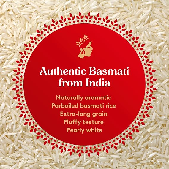 Royal Chef's Secret Sella Basmati Rice - Authentic Extra Long Grain Parboiled Basmati White Rice - 10 lb Bag - Perfect for Biryanis, Pilafs, Pulao & Curries - Cook in Microwave or on Stove Top