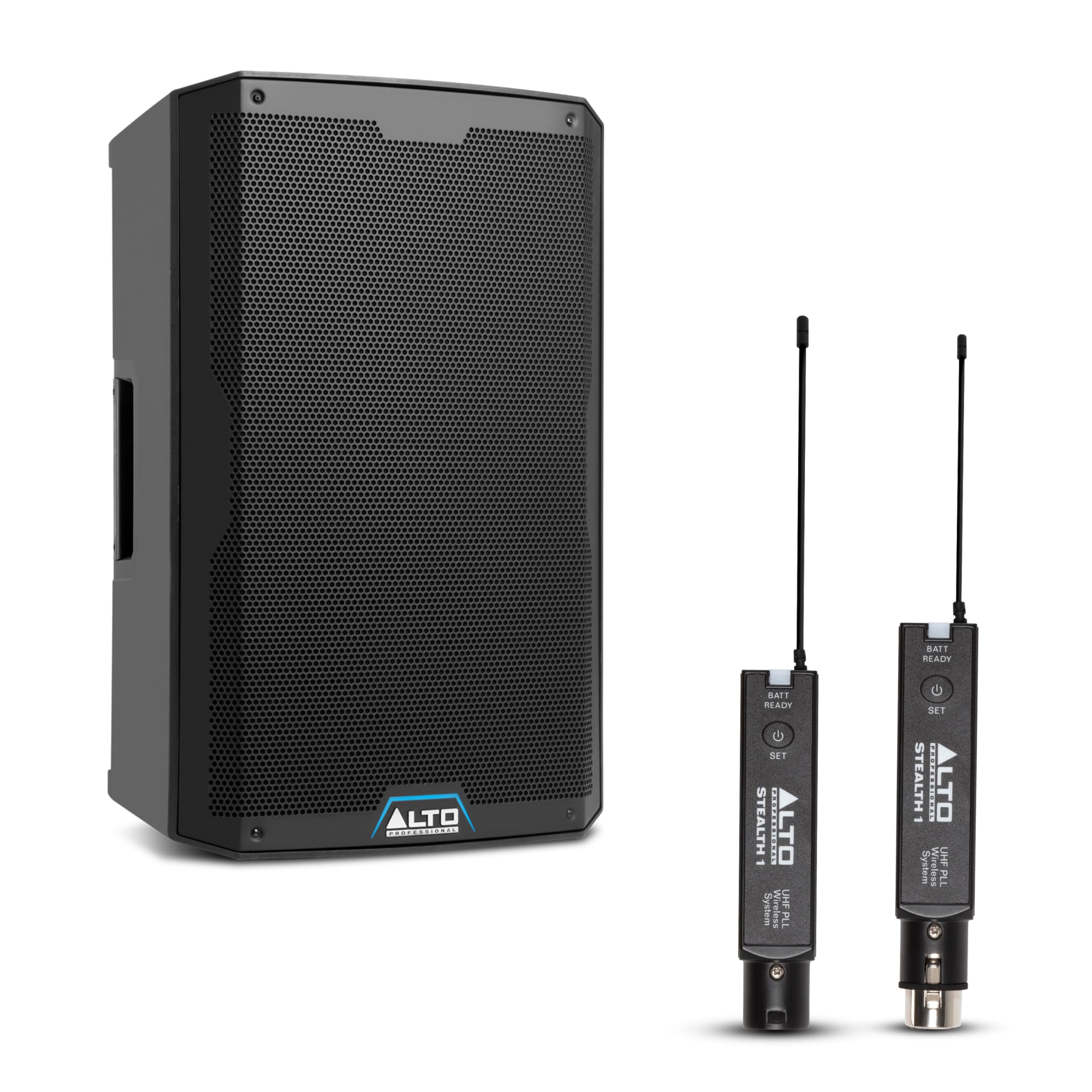 ALTO Pack Enceinte de Sonorisation Active TS415 2500W 15 Pouces avec Récepteur et Émetteur de Micro XLR pour Performances Live, Événements, Karaoké, Sonorisation, Présentations