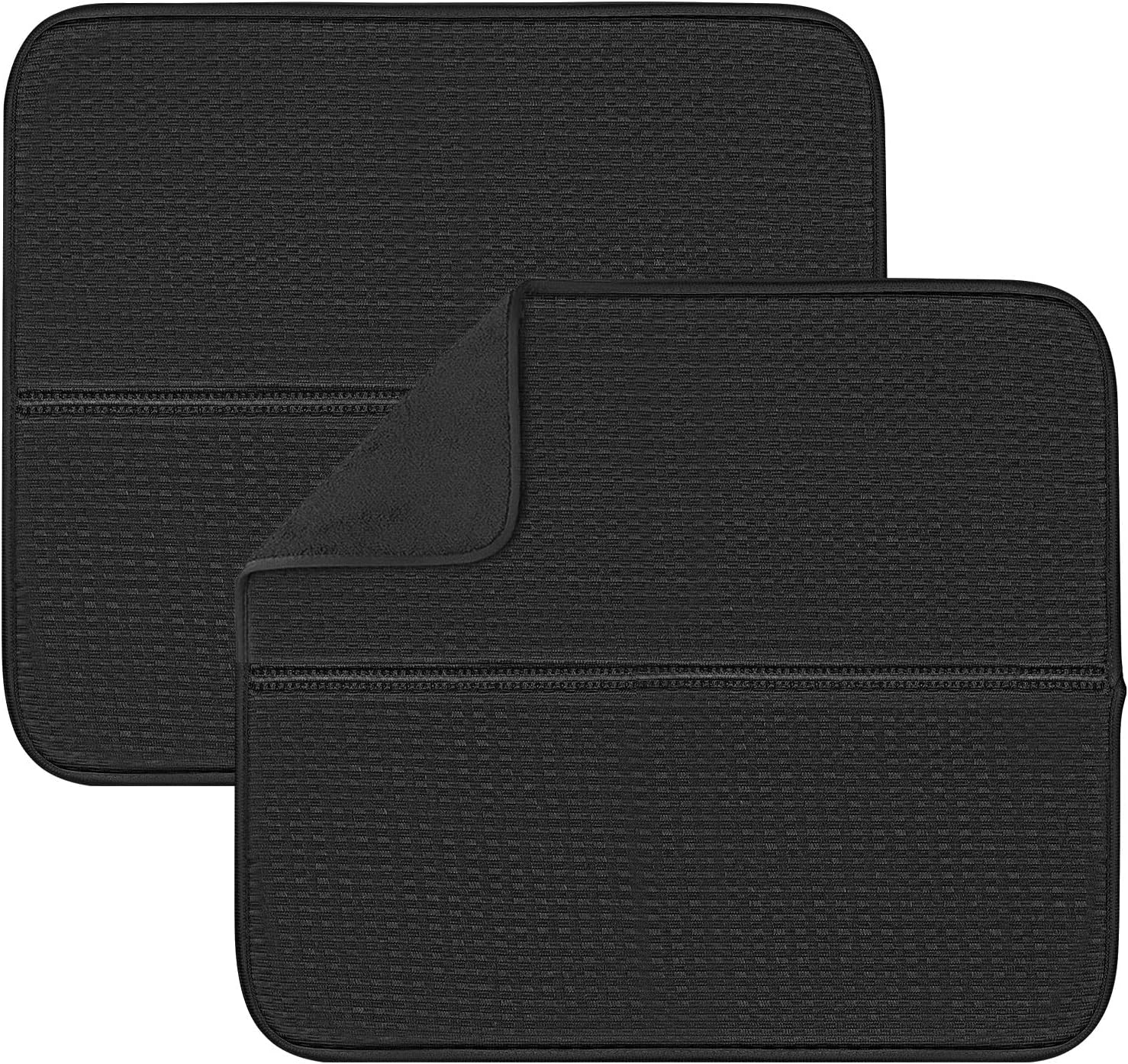 Ulable 2Pack Dish Drying Mat, Microfiber Dry Pad, QuickDrying Dish