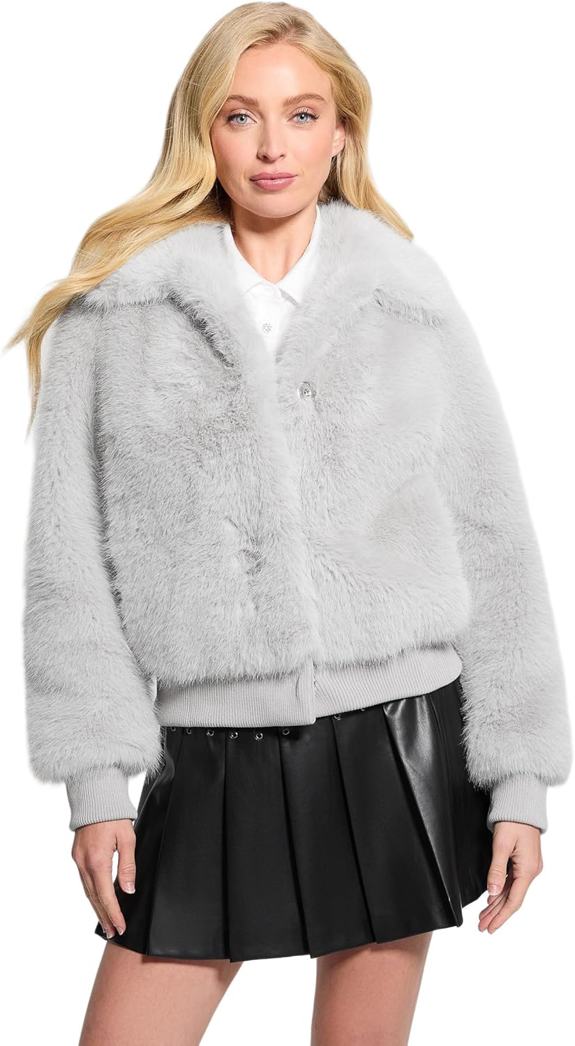 GUESS Soave Faux-Fur Flight Jacket