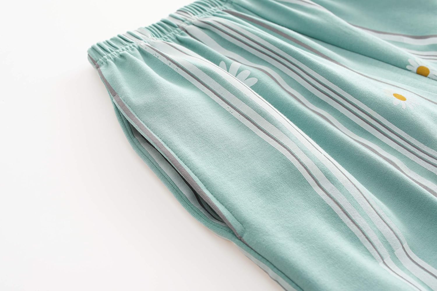 Vopmocld Big Girls' Short Sleeve Long Pants Pajama Sets 2PCS Cartoon Pattern & Letters Printed Sleepwear Lounge for Teens - Image 2