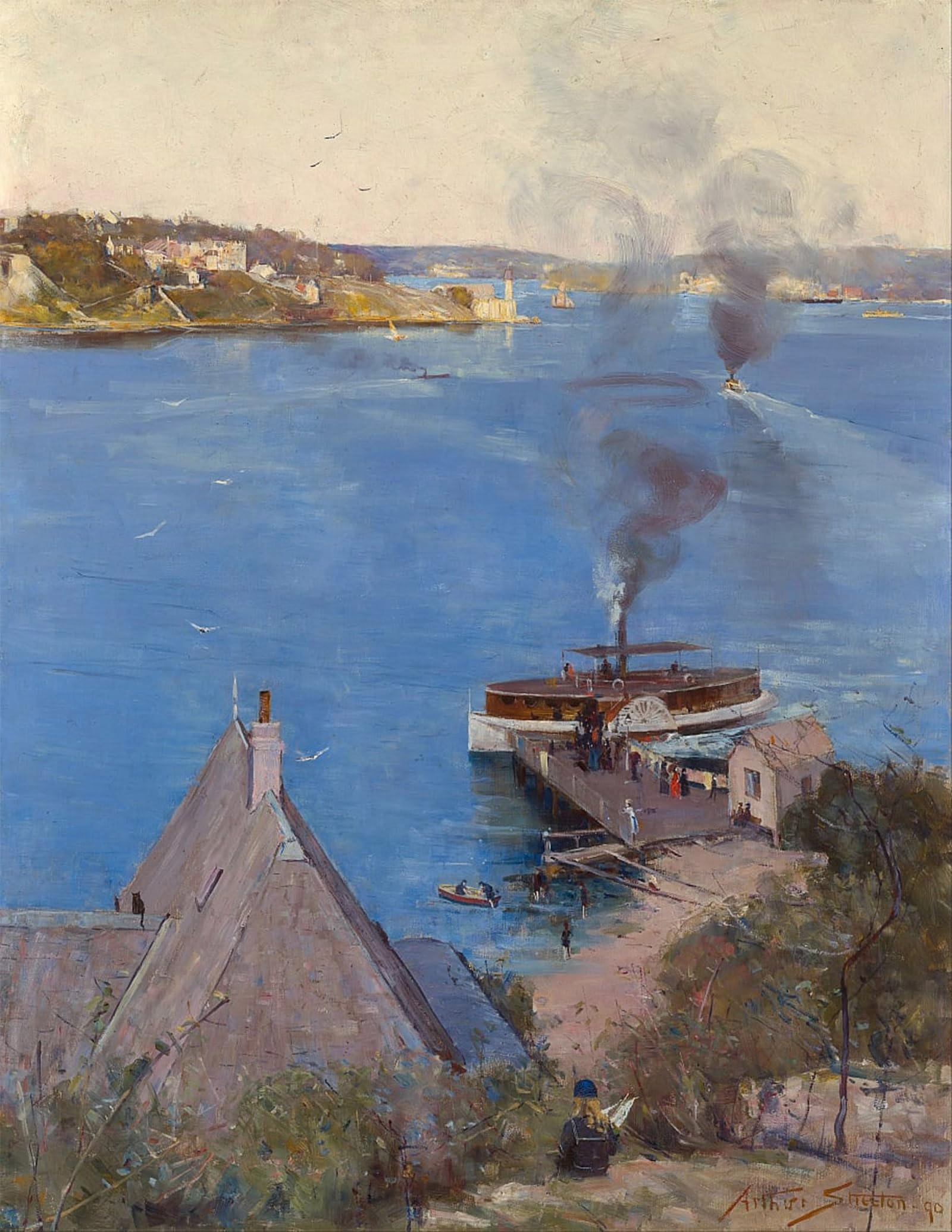 ARTXLXXBN Famous Art Print Poster Vintage Wall Art From Mcmahons Point by Arthur Streeton Canvas Art Poster for Home Decor 60x90cm