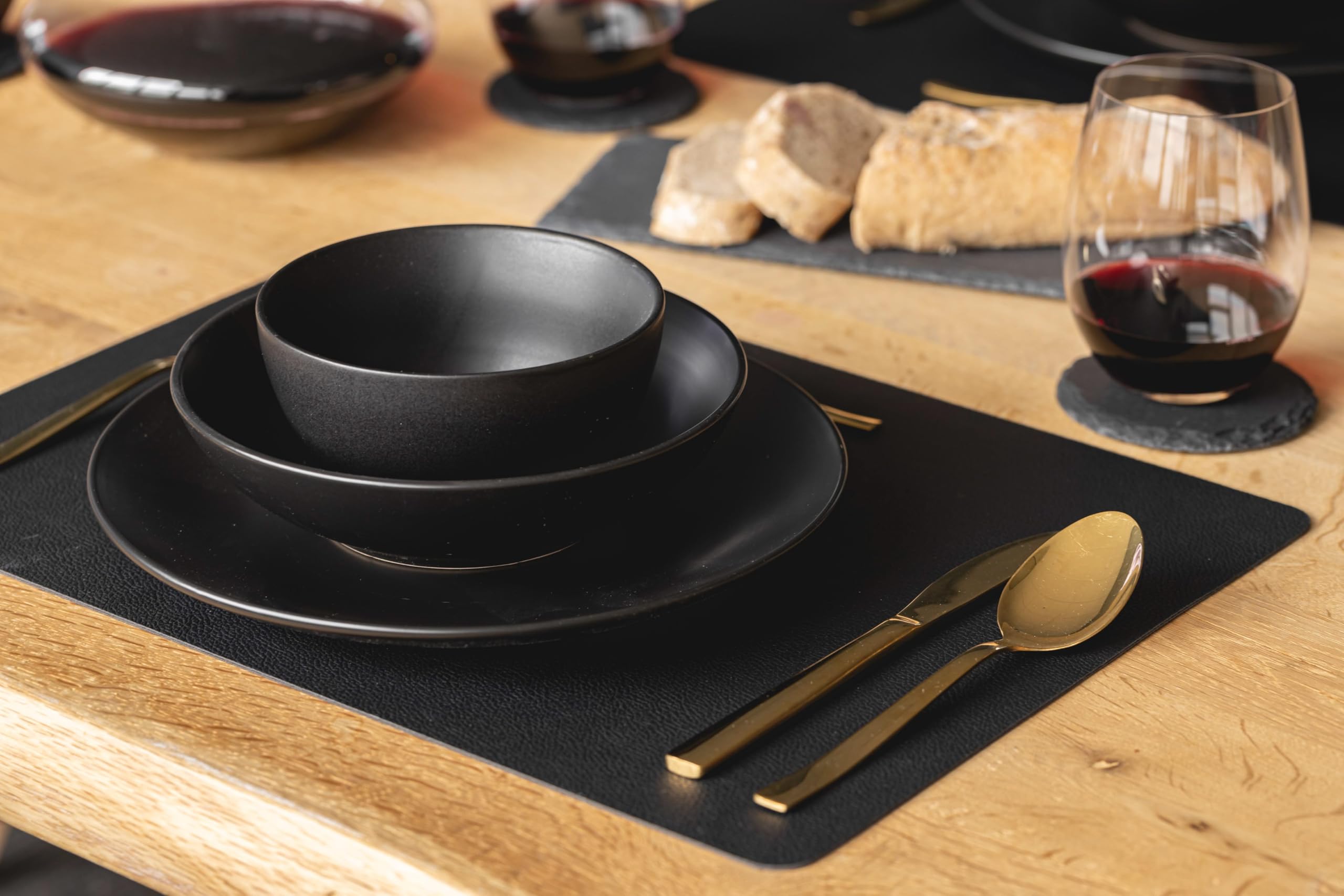 Studio Tavola Speiseteller Black Tie ø 27 cm - 6 Stück