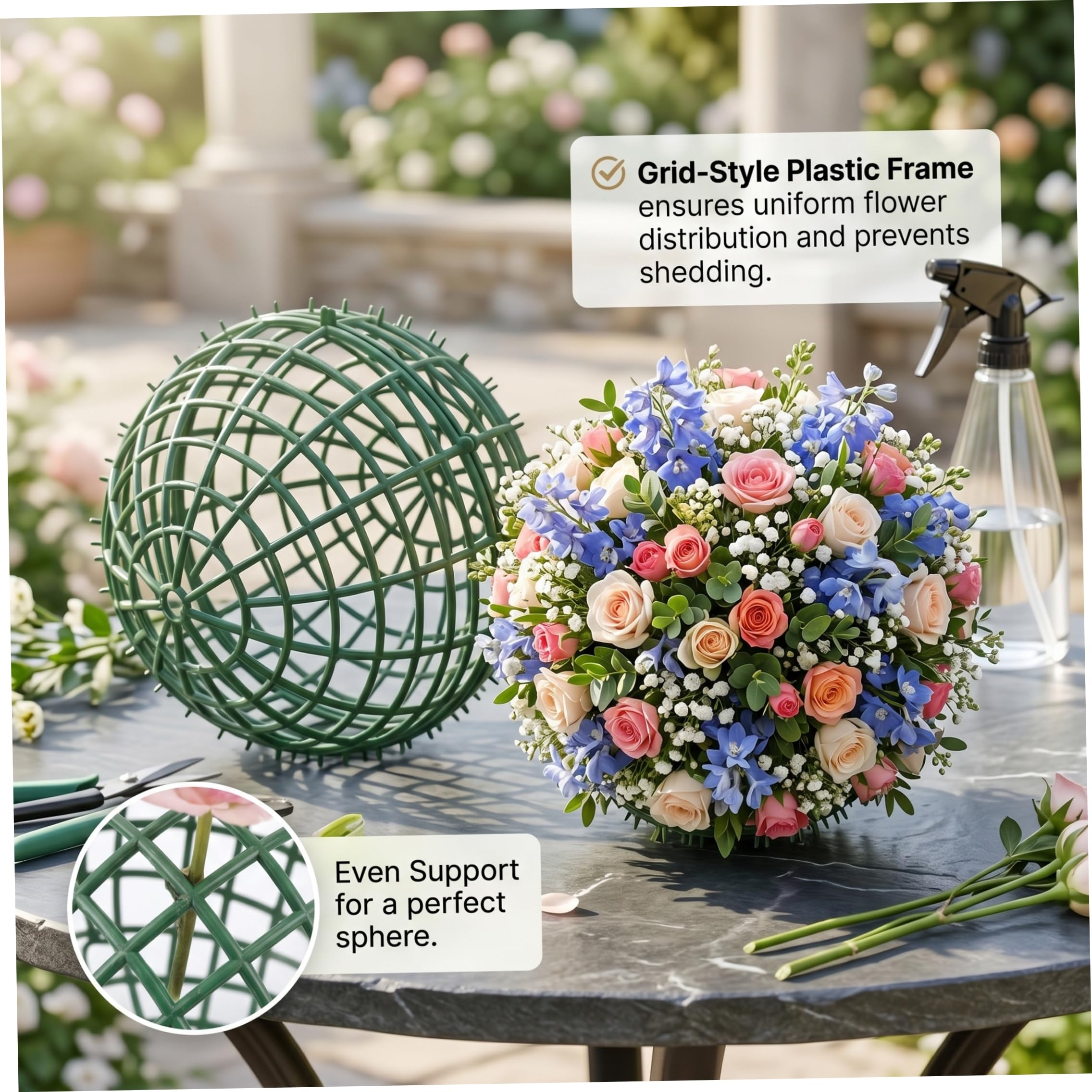 Paquete de 2 Marcos topiarios Resistentes, Formas de plástico para arreglos Florales de Bricolaje, decoración de Eventos de Boda, Modelado de Plantas de jardín, 30 cm / 12 Pulgadas