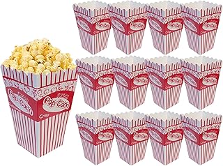 Fresh White Popcorn Carnival Red Striped Boxes (12 Pieces) 6