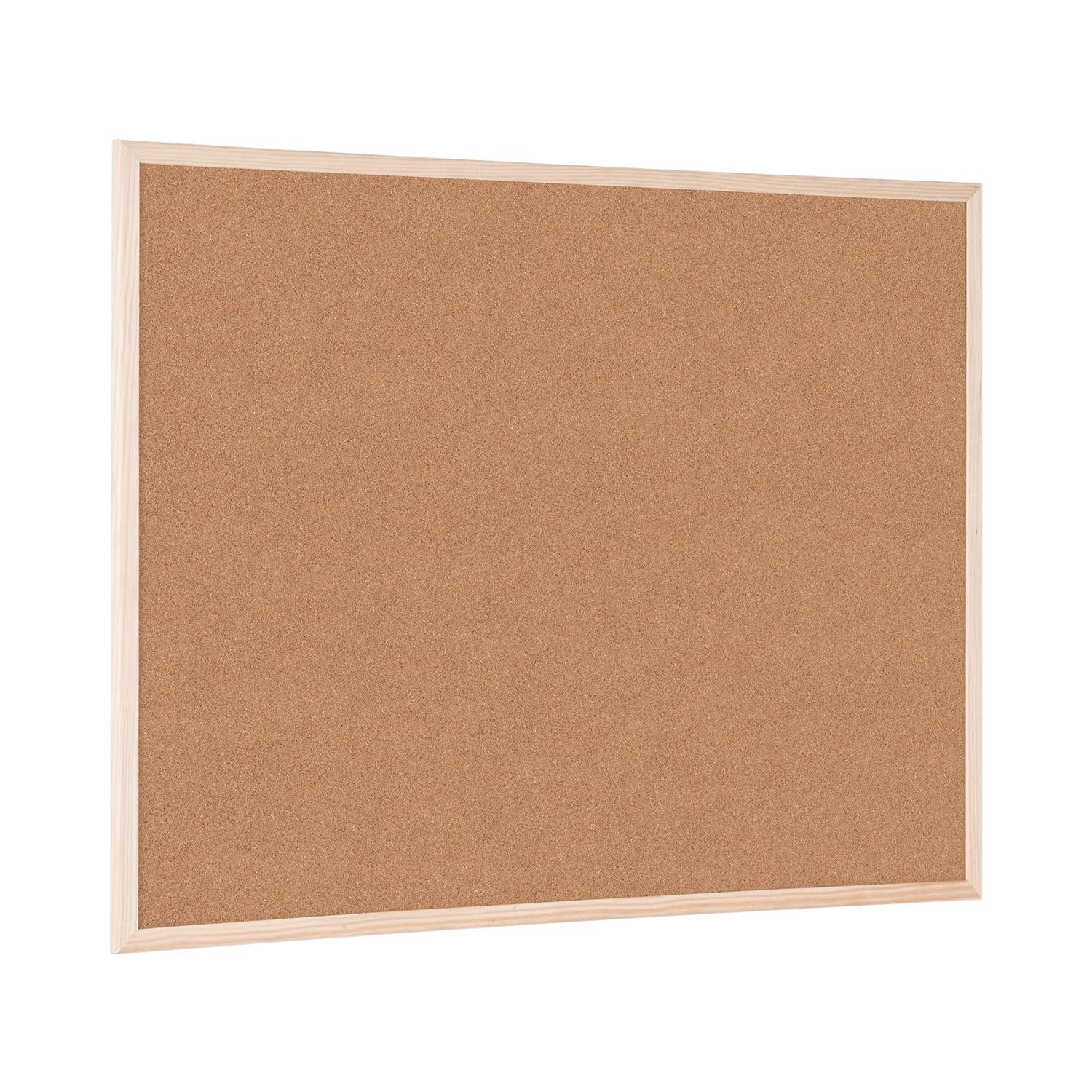 Bi-Joy Tableau d'Affichage en Liège Double Face, avec cadre en bois, punaises inclus (80 x 60 cm)
