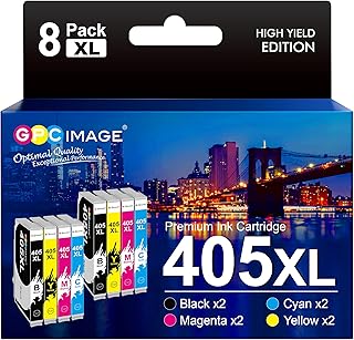 GPC IMAGE 405XL 405 XL Cartridges Compatible with Epson 405 405XL Black for Epson WF-4820 Printer Cartridges WF-4820DWF WF-3820 WF-3820DWF WF-4825 WF-3825 WF-4830DTWF WF-7840DTWF WF-7830DTWF (Pack of