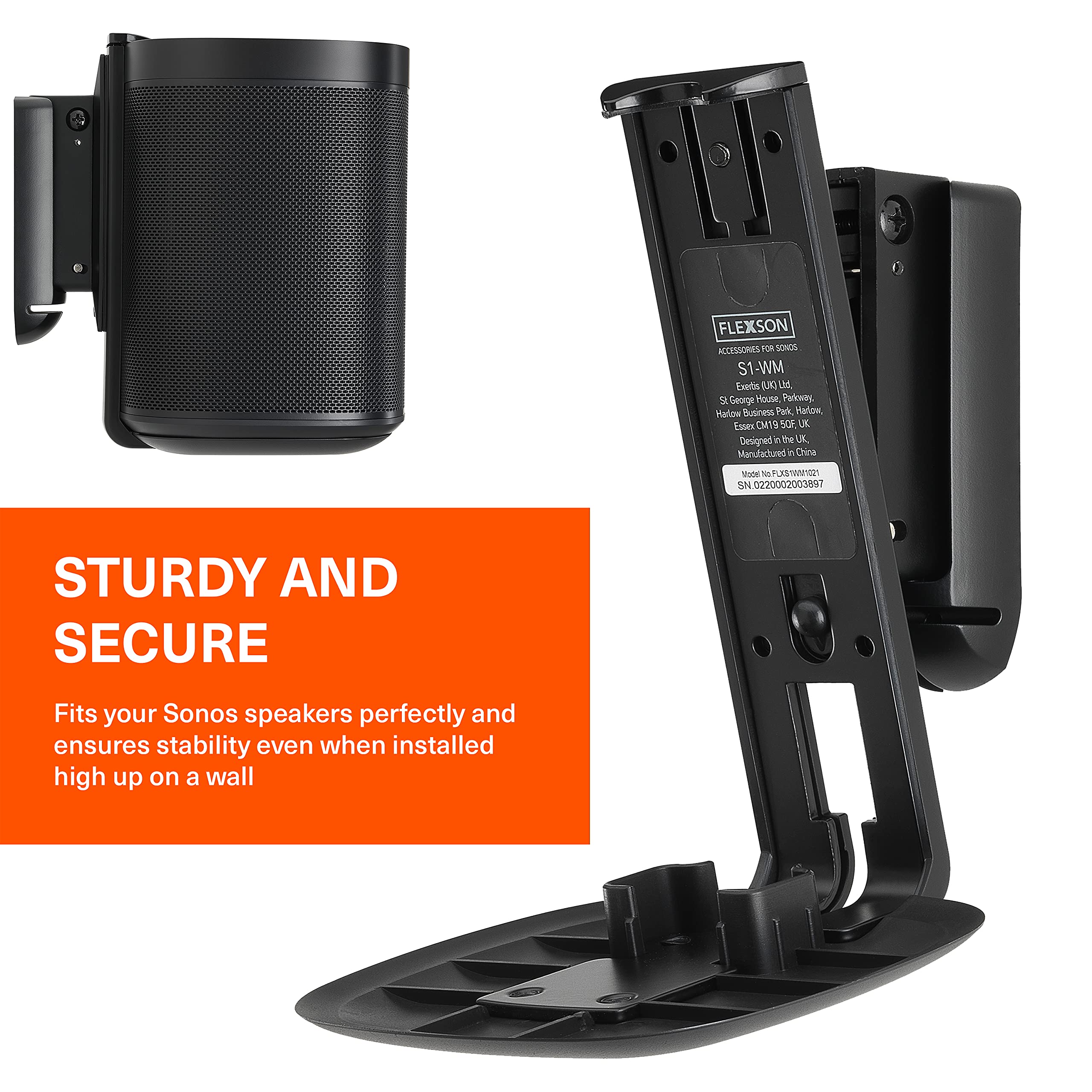 Amazon | Mountson スピーカー壁マウント Sonos One、SL&Play用:1