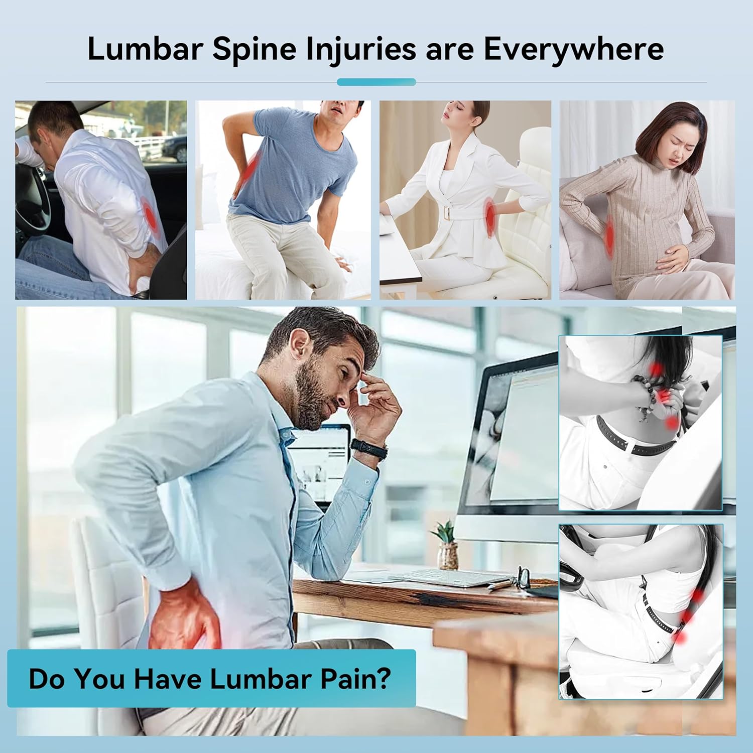 Super Snug Lumbar Support Pillow for Car, 100% Memory Foam Lumbar Pillow with Breathable Removable Cover, Ergonomic Design - Back Pillow Lumbar Support Pillow for Car Seat/Back Pain Relief(Black, 1PC) - Image 6