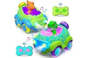Beefunni Toddler Remote Control Car - 2 Pack Dinosaur RC Cars for...