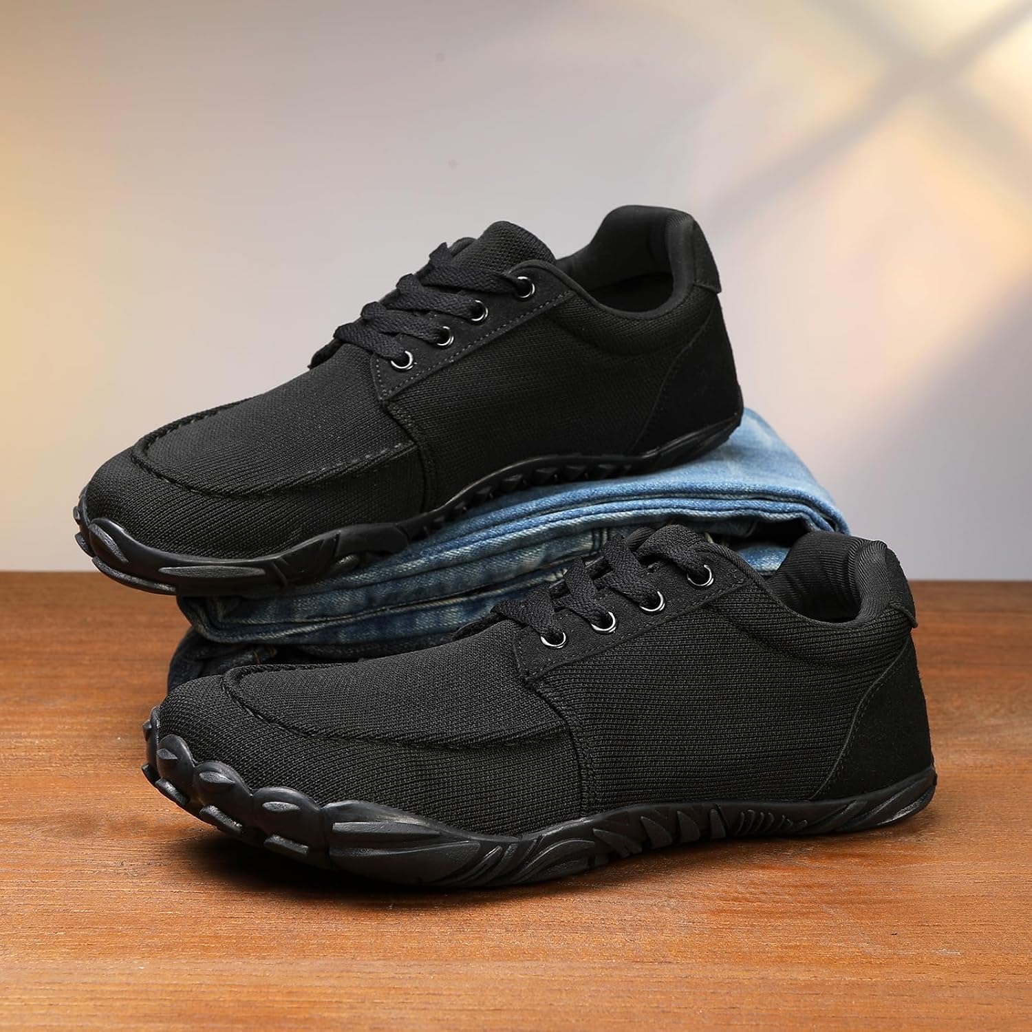 Hf Cloud Stride Shoes Women Zero Drop Minimalist Sneakers Wide Toe Box Barefoot Shoes Lightweight Breathable Slip On Sneakers Comfortable Non-Slip Hiking Walking Shoes for Trail Running
