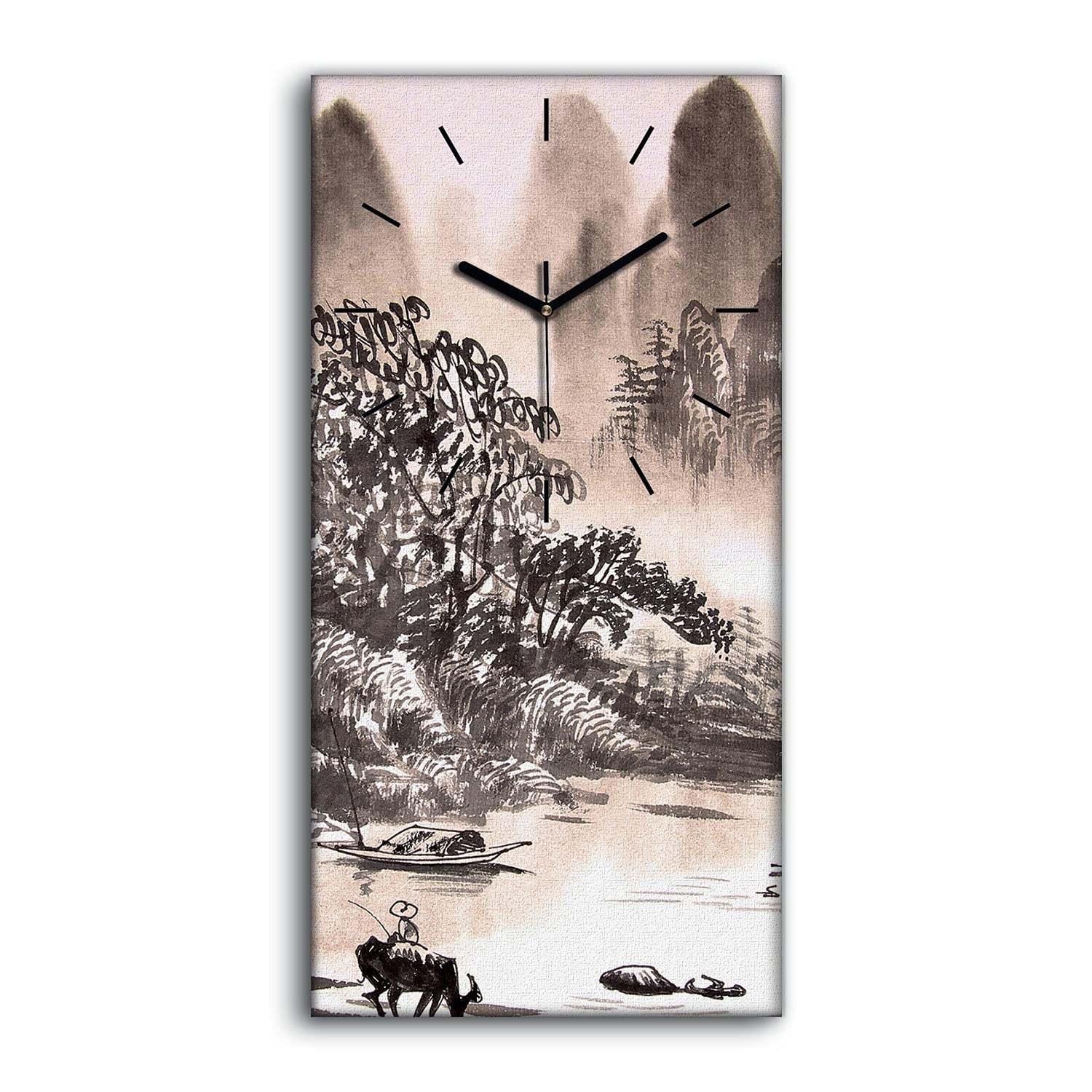 Horloge sur Toile Art Moderne Impression Paysage Chinois de Qualité