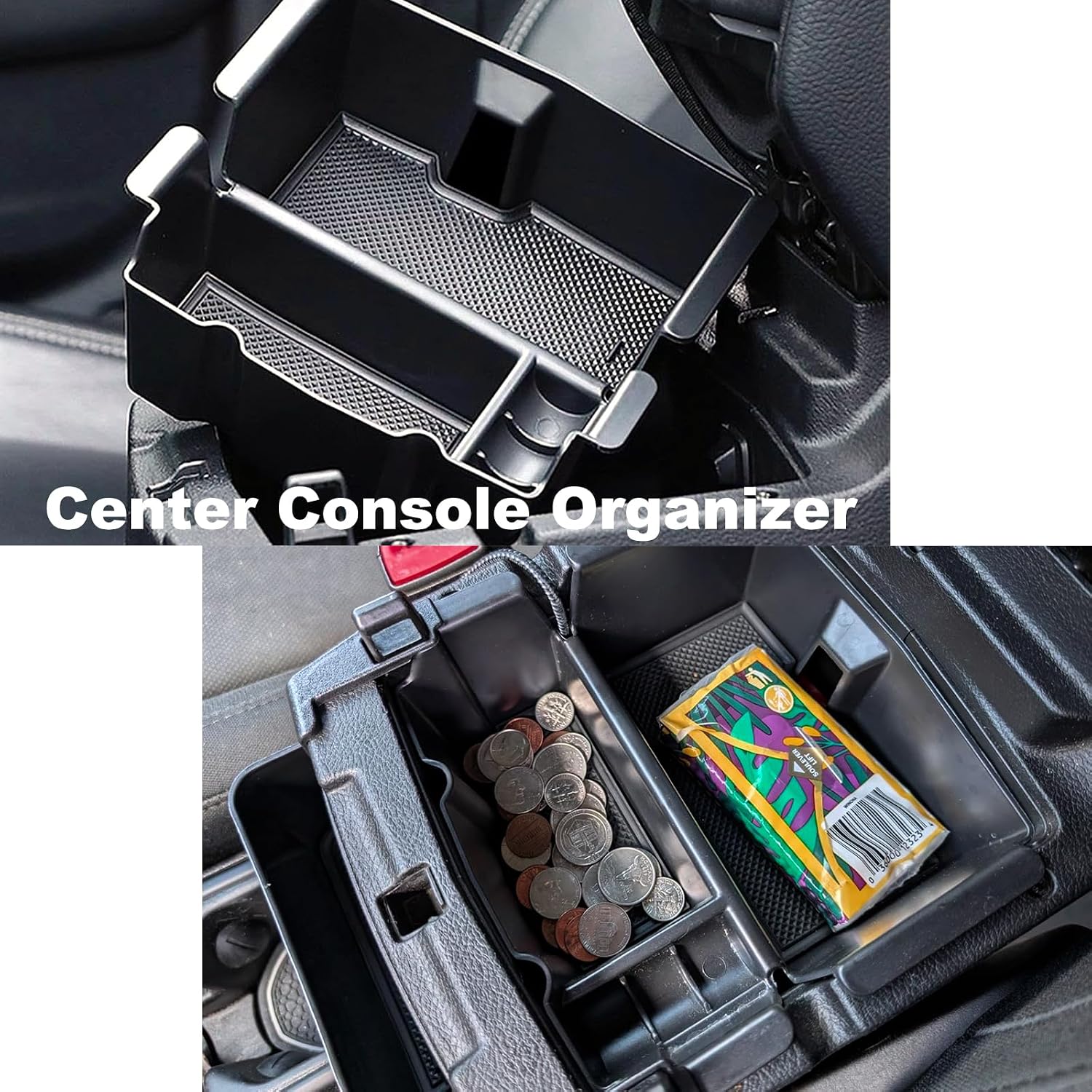 5-in-1 Center Console Organizer for Jeep Wrangler JL JLU & Gladiator JT (2018-2023), Gear Shift & Armrest Tray – Neat Interior Storage Accessories (Not for JK)